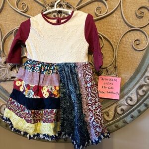 Persnickety Multicolor Patchwork Kids Dress